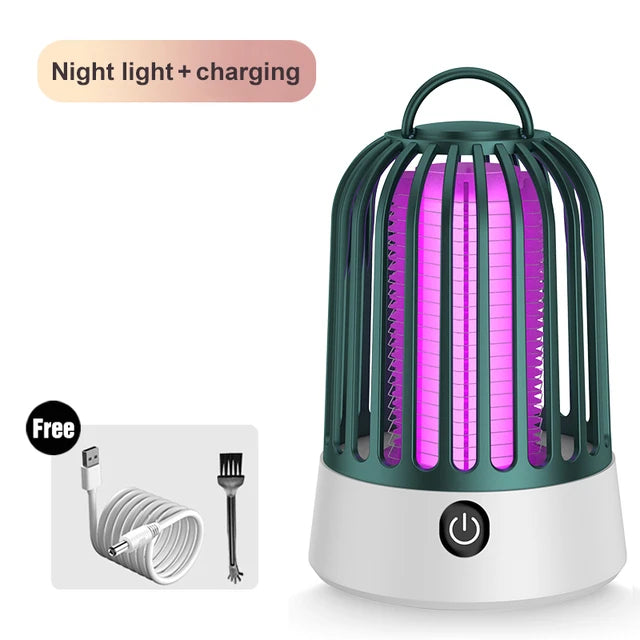 Lampe anti-moustiques électronique LED conviviale, alimentée par USB, pour la maison et l'extérieur.