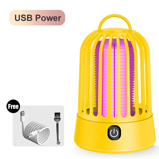 Lampe anti-moustiques électronique LED conviviale, alimentée par USB, pour la maison et l'extérieur.